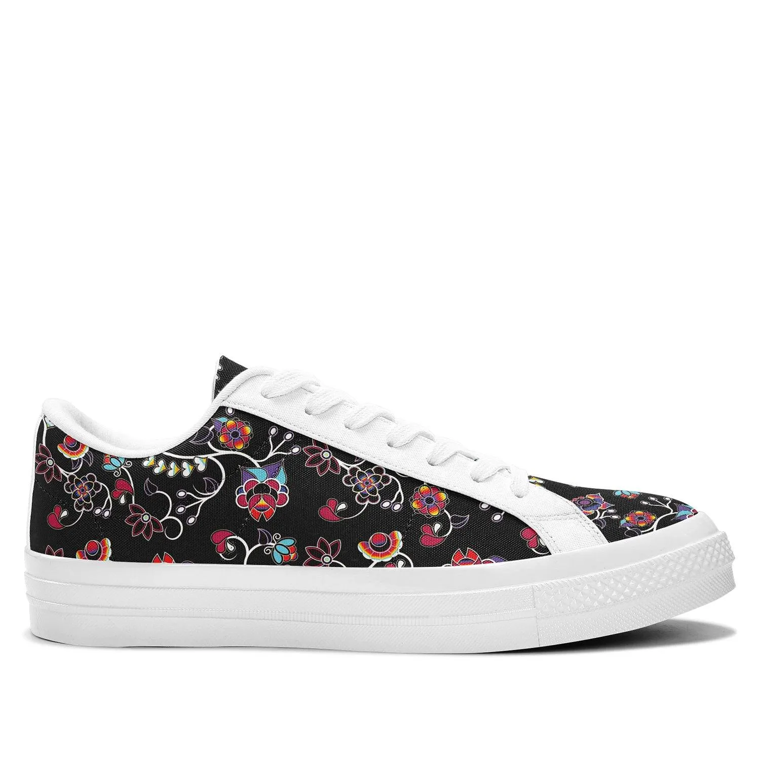 Floral Danseur Aapisi Low Top Canvas Shoes White Sole