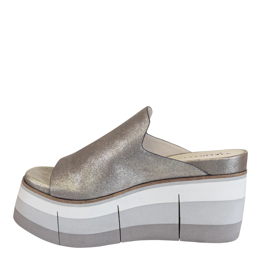 FLOW in SILVER Platform Sandals