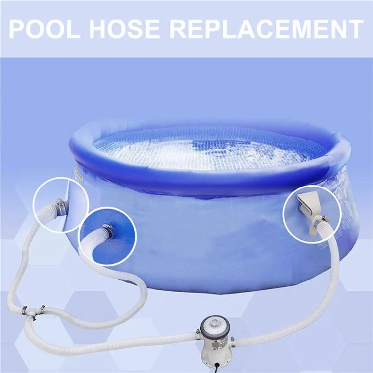 For Intex Swimming Pool Filter Pump Replacement 1 Hose 2 Clamps Blue