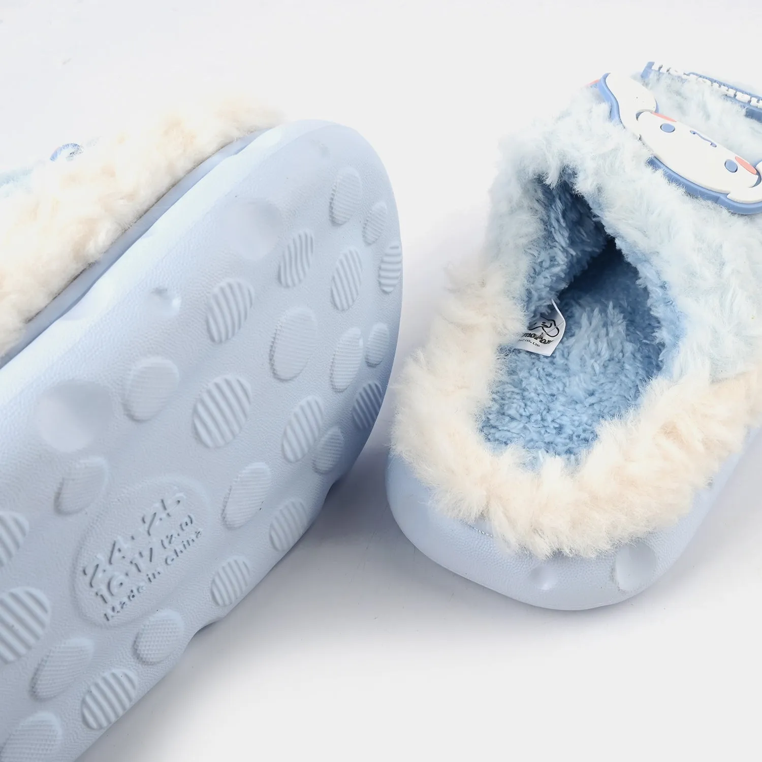 Girls Slipper Fur 6345-Blue