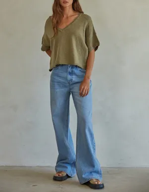 Goldie Wide Leg Vintage Wash Jeans