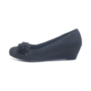 Graceland Wedge Shoes Fabric Black Colour For Women