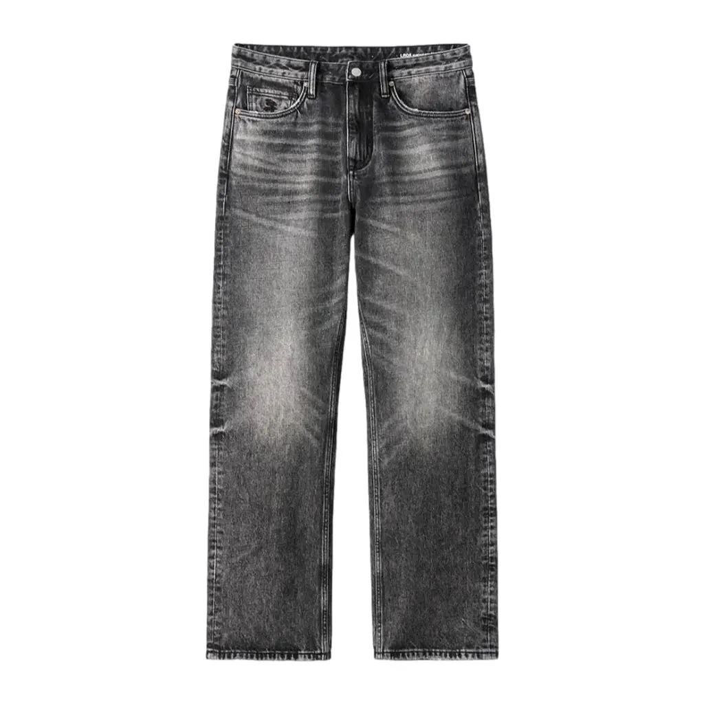 Grunge style vintage whiskered men's jeans