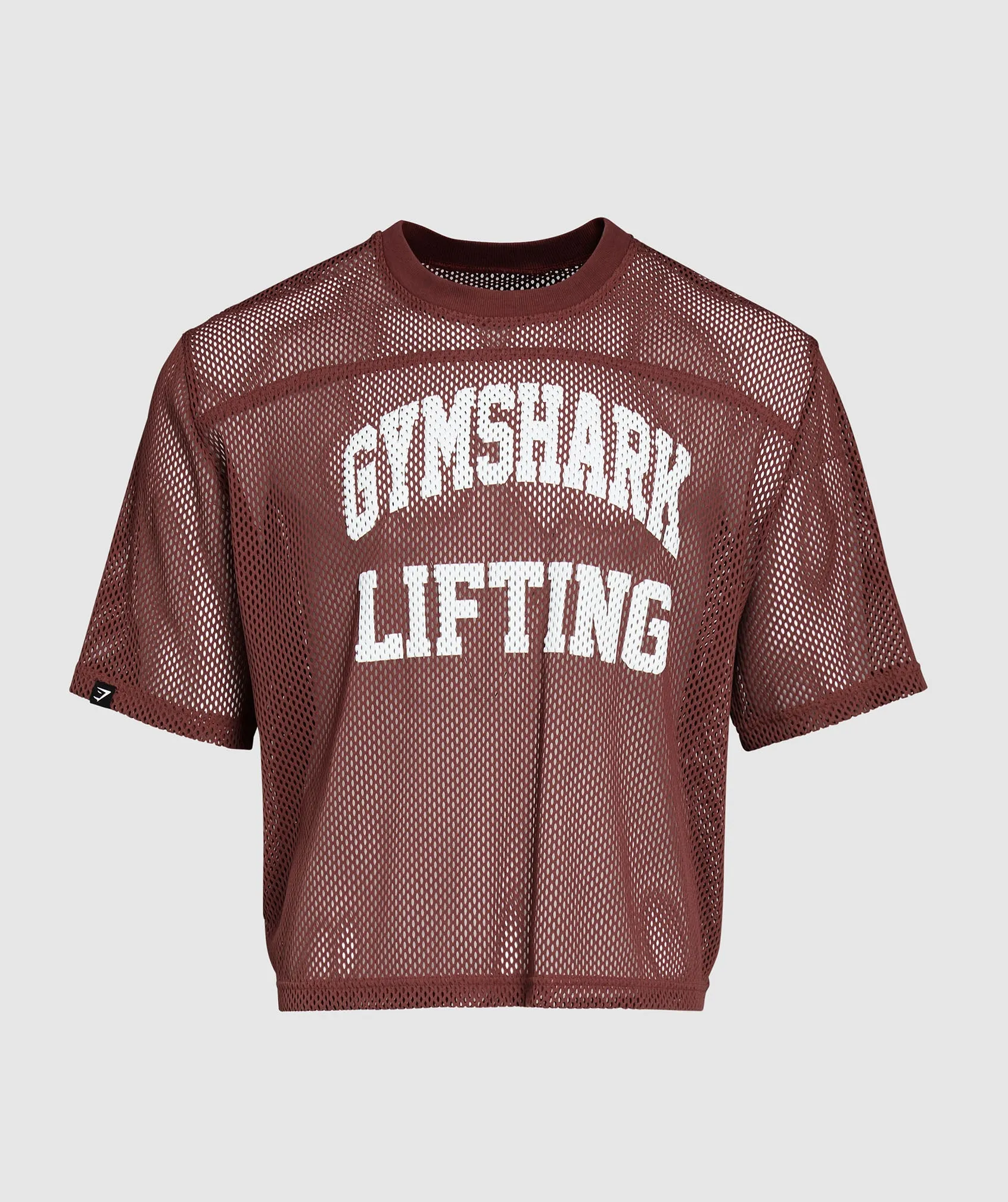 Gymshark Mesh Oversized T-Shirt - Burgundy Brown