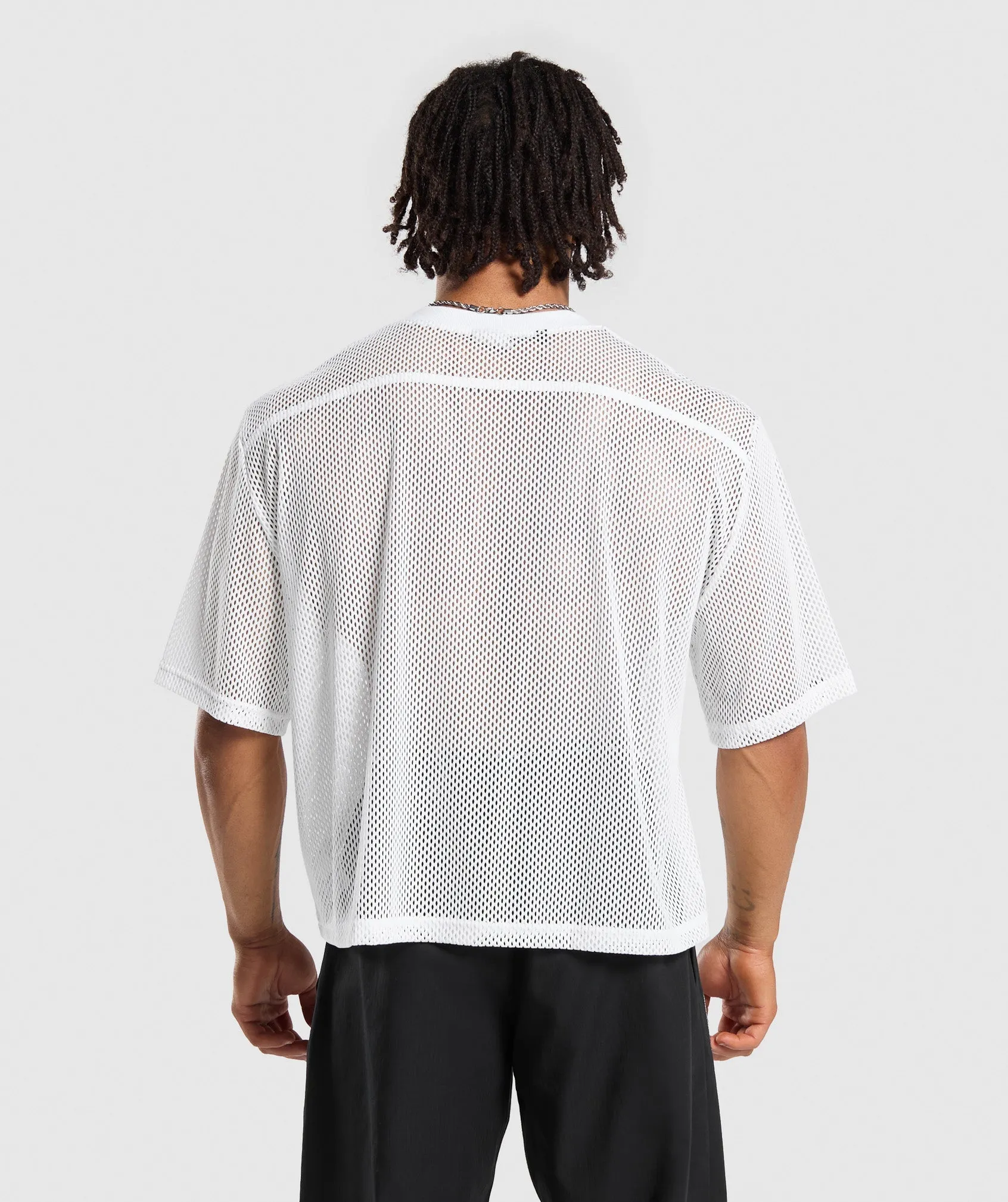 Gymshark Mesh Oversized T-Shirt - White