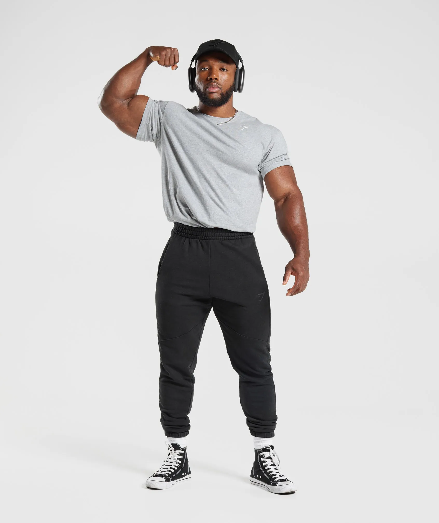 Gymshark Power T-Shirt - Light Grey Core Marl