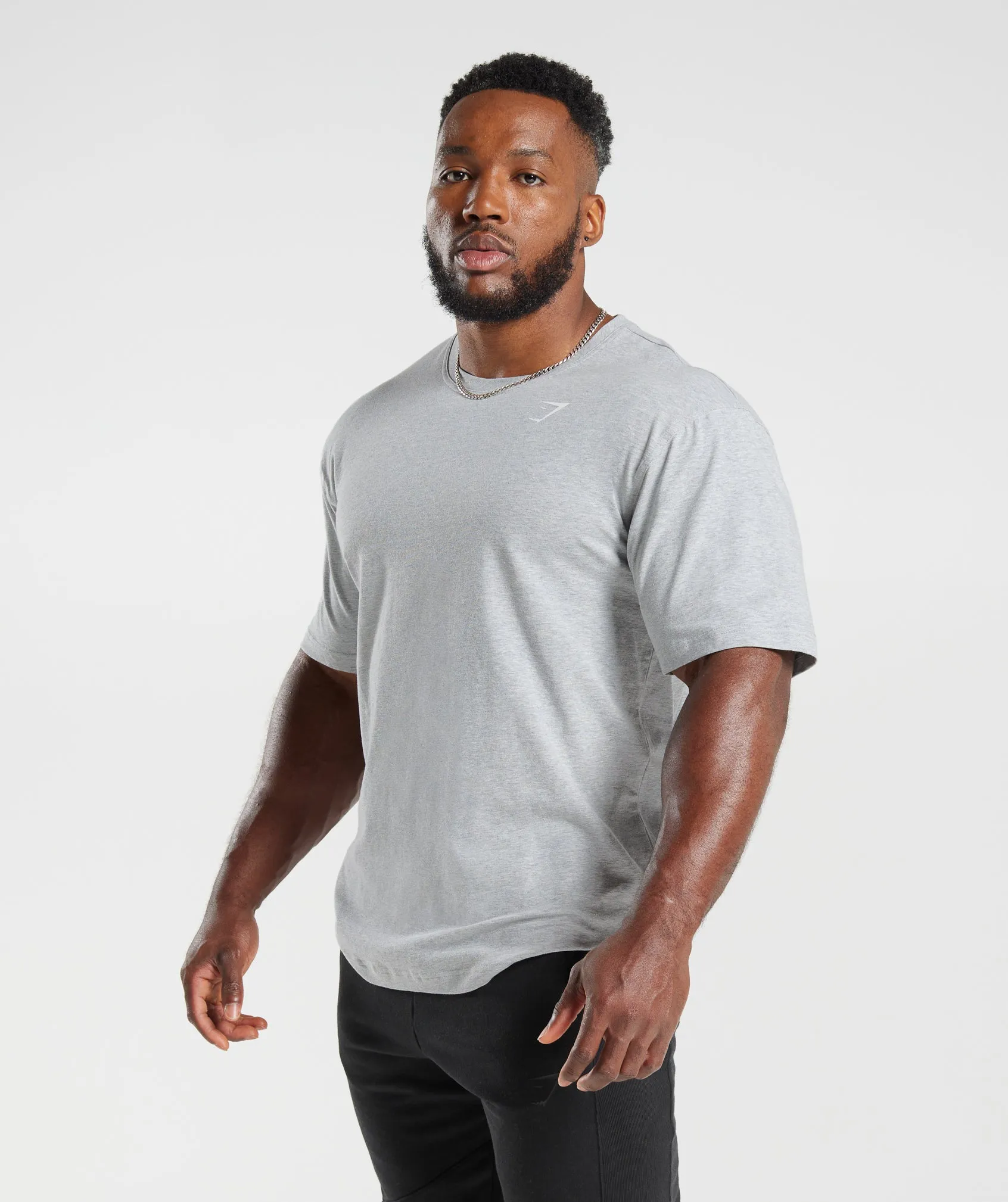 Gymshark Power T-Shirt - Light Grey Core Marl