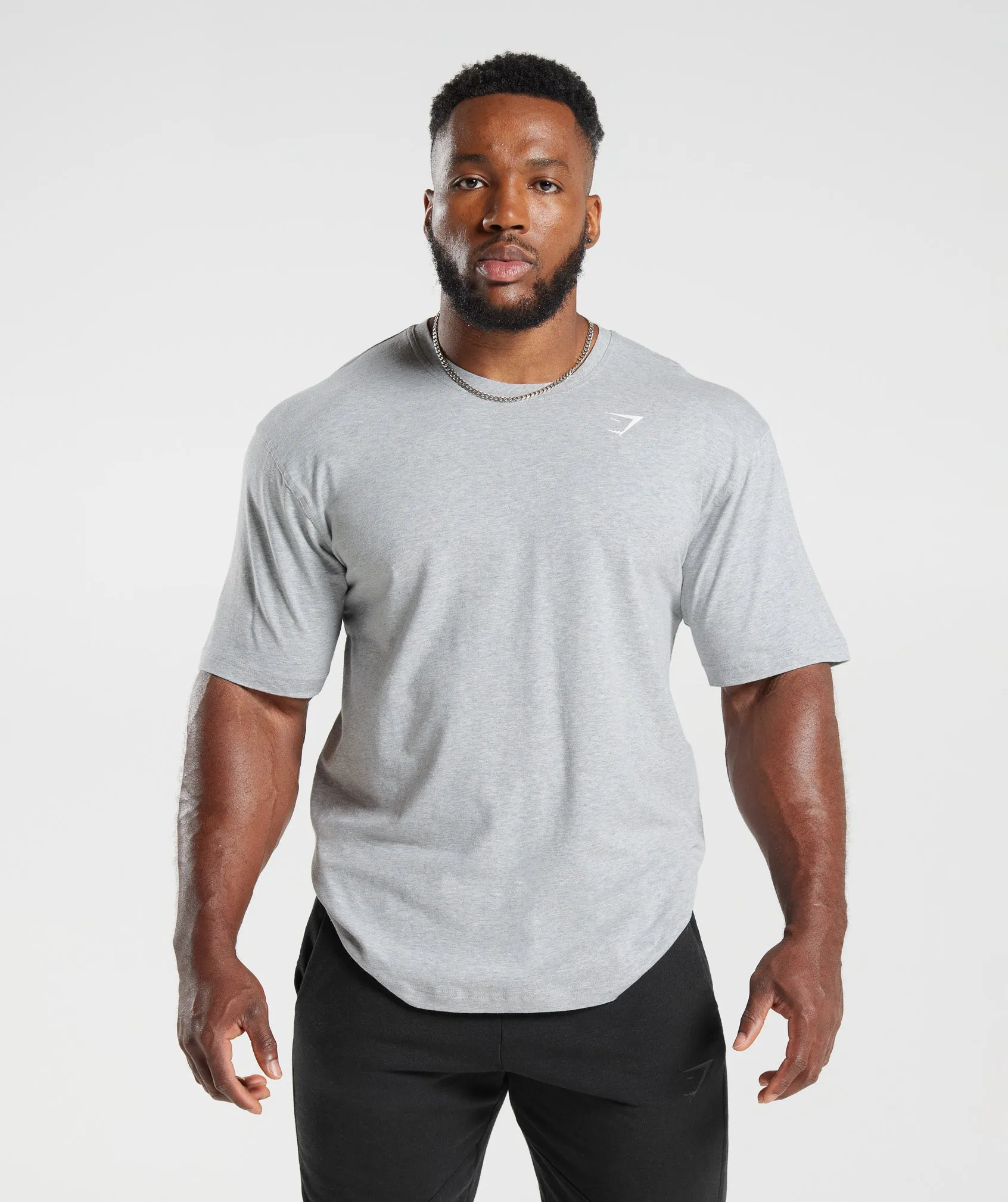 Gymshark Power T-Shirt - Light Grey Core Marl