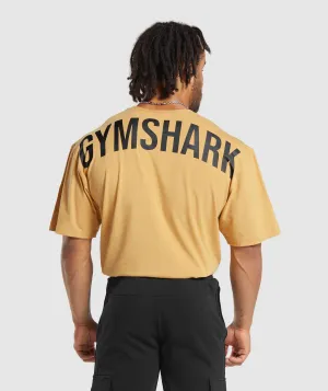 Gymshark Power T-Shirt - Rustic Yellow/Black