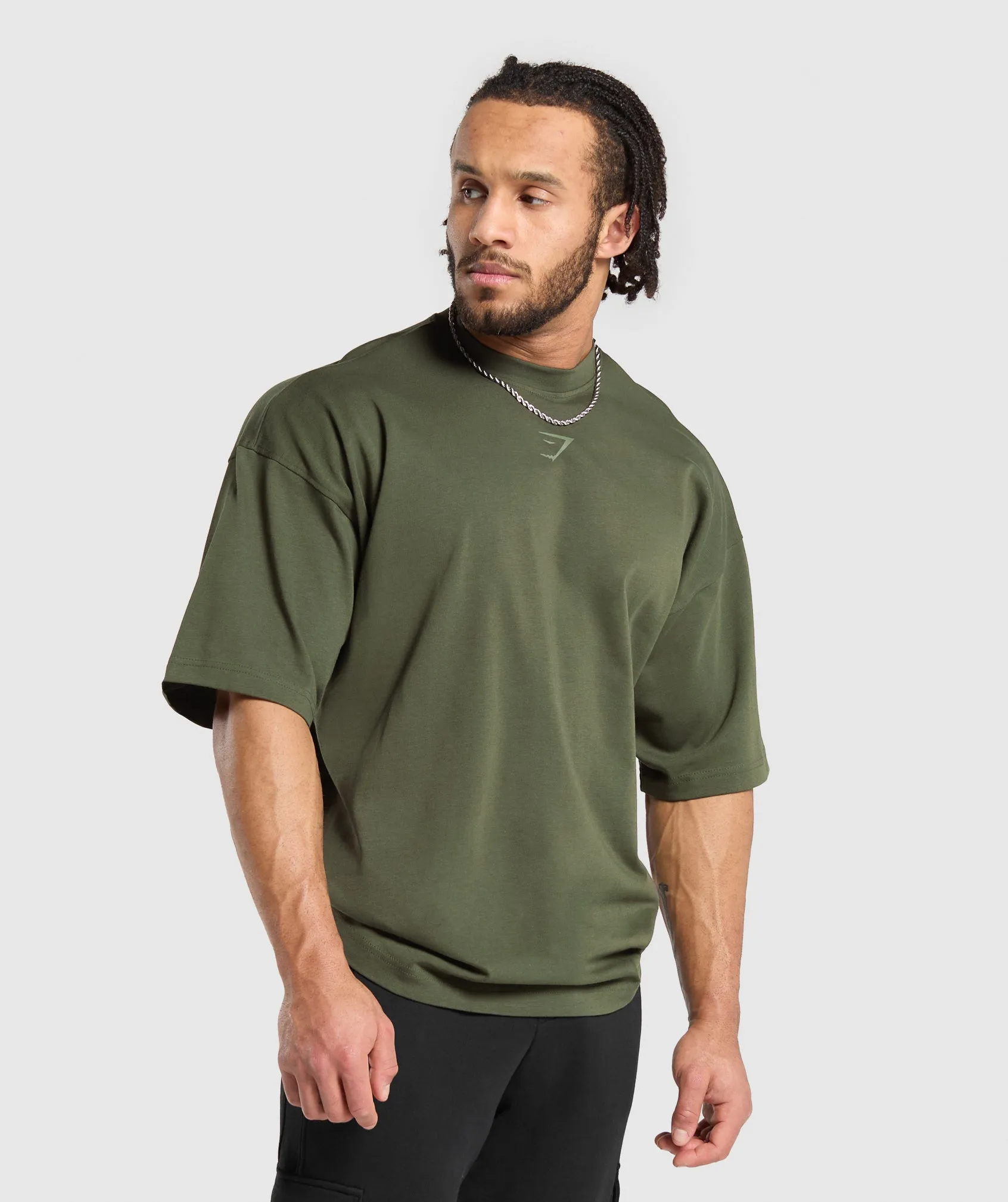 Gymshark Sets N Reps T-Shirt - Winter Olive