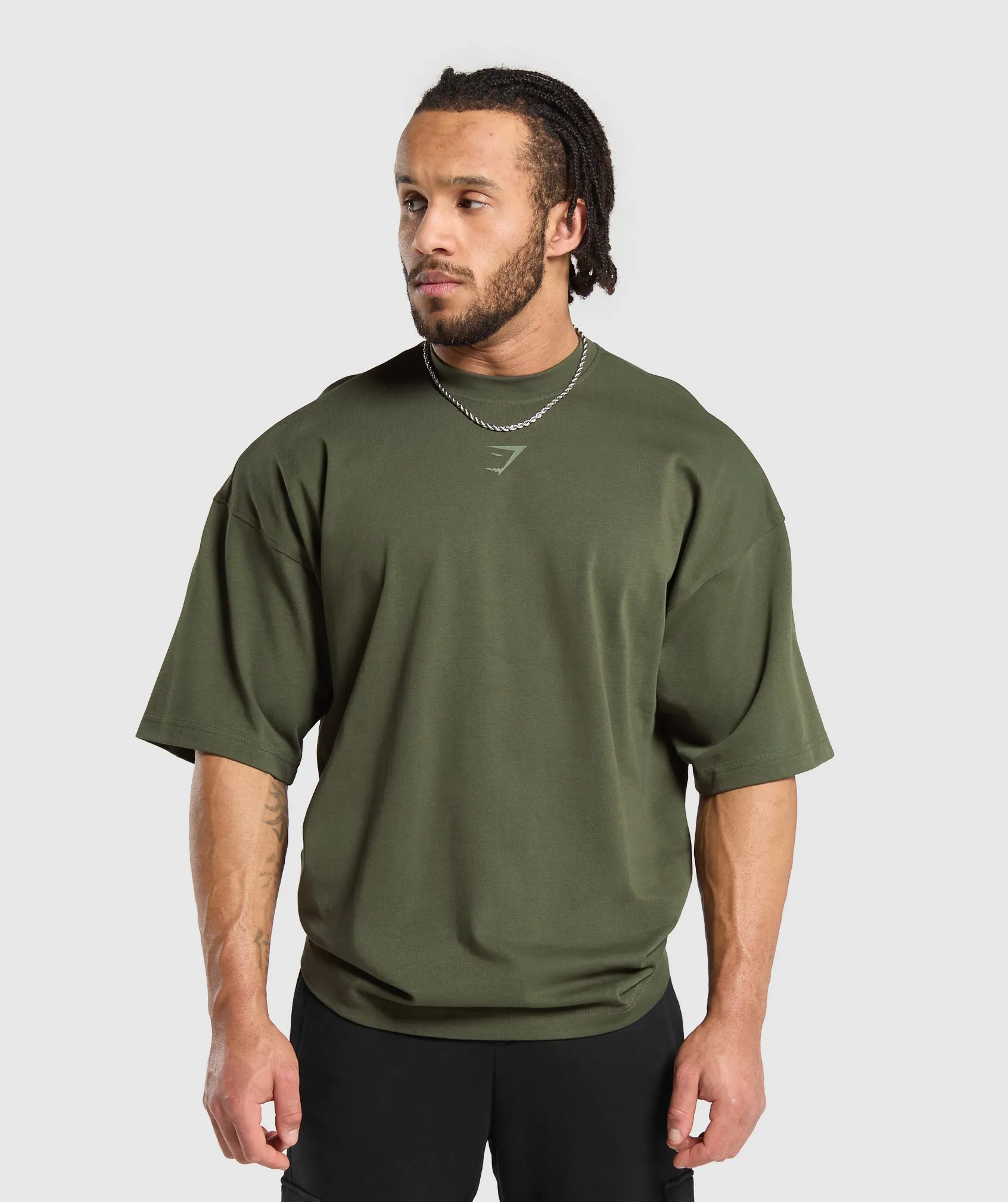 Gymshark Sets N Reps T-Shirt - Winter Olive