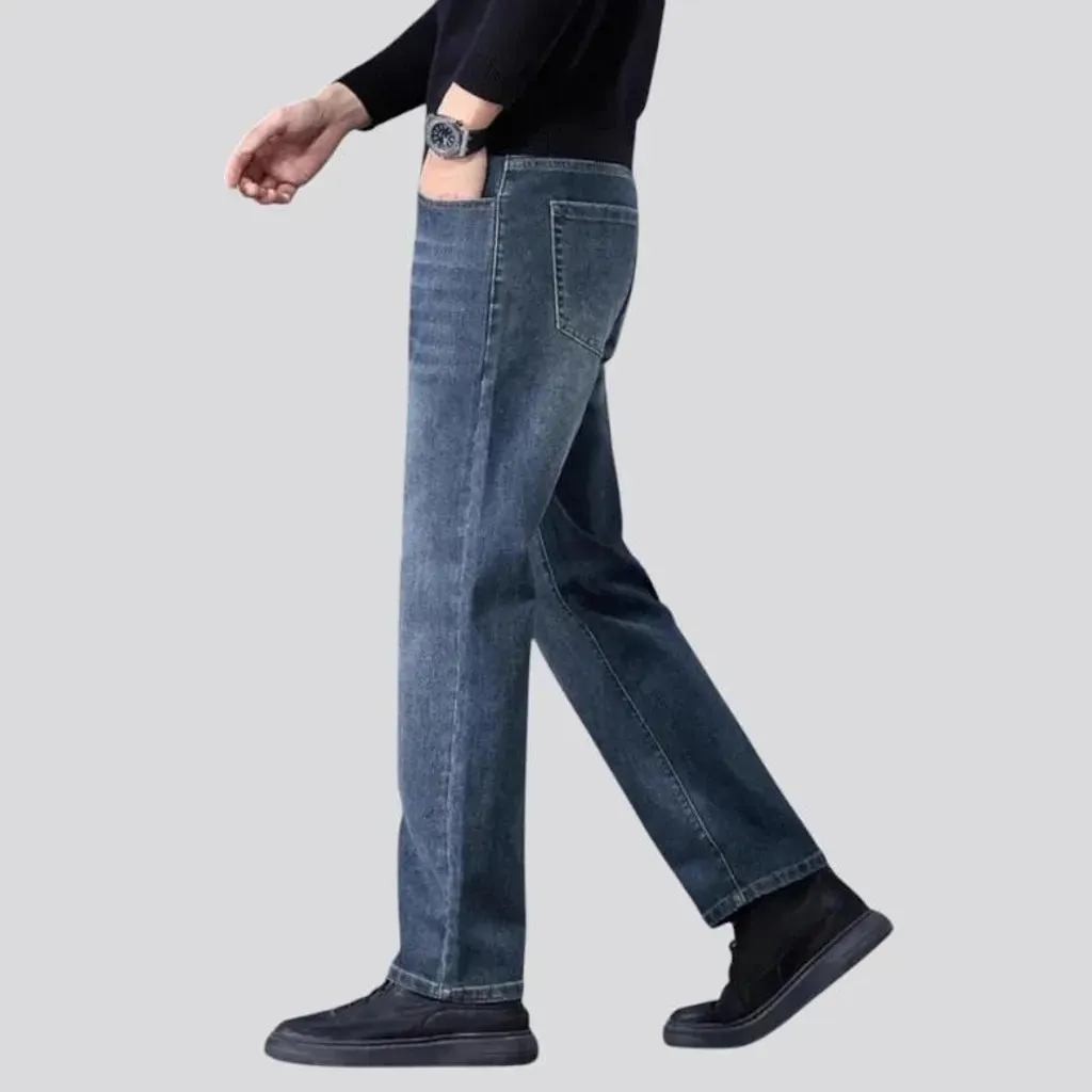 High rise stretchable men's jeans