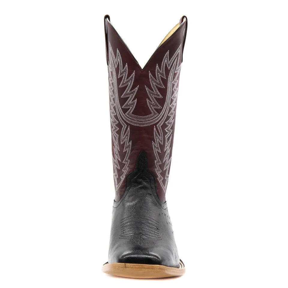 HorsePower Top Hand Black Smooth Ostrich Men's Boot