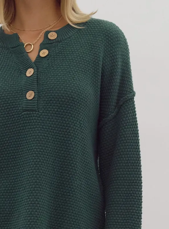 Hunter Green Textured Top