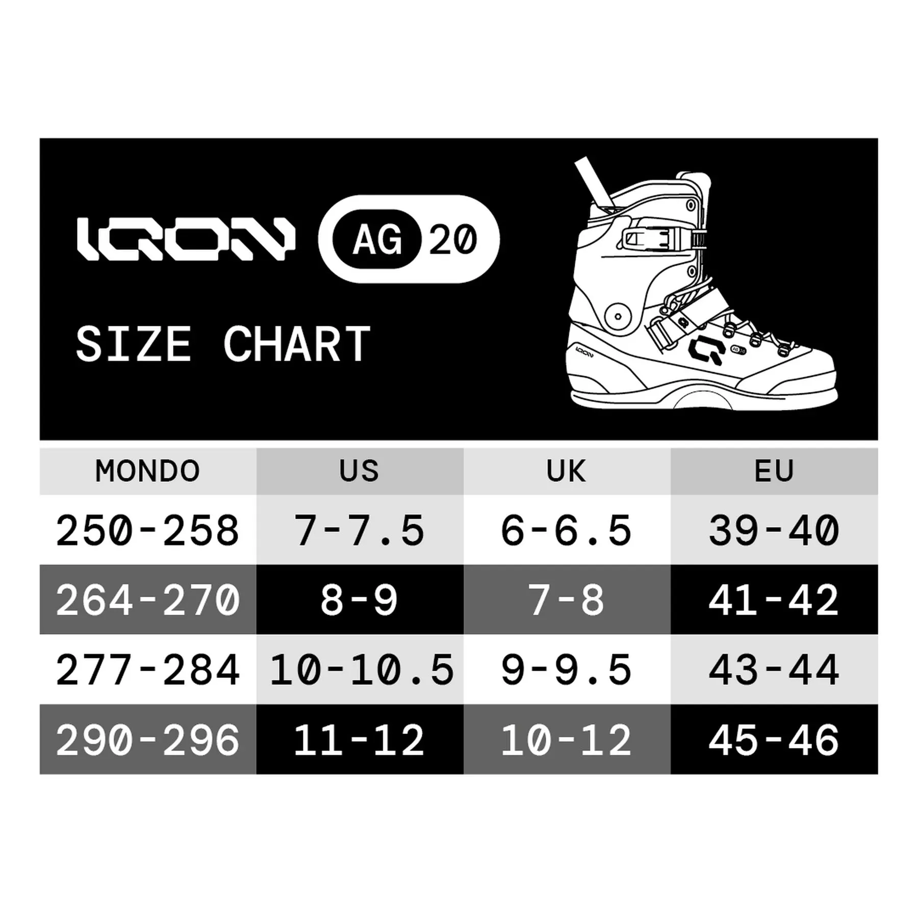 IQON - AG20 Aggressive Inline Skate Boot Only