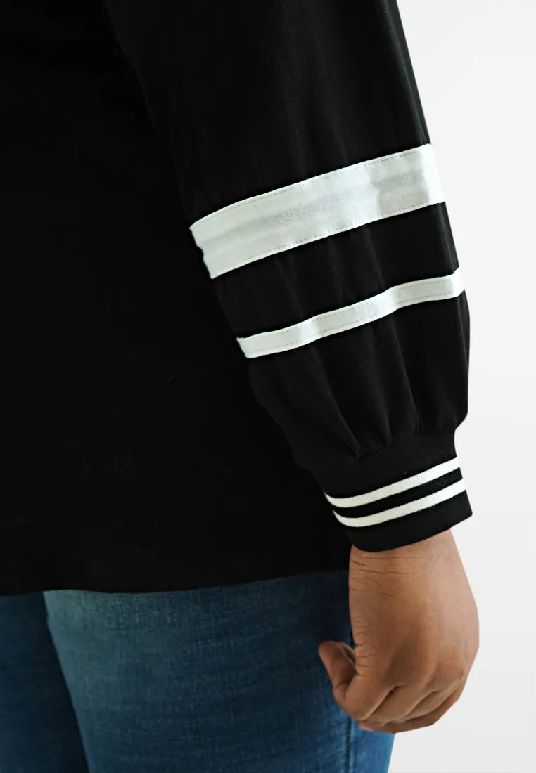 Izzie Varsity Long Sleeve V-Neck Tee