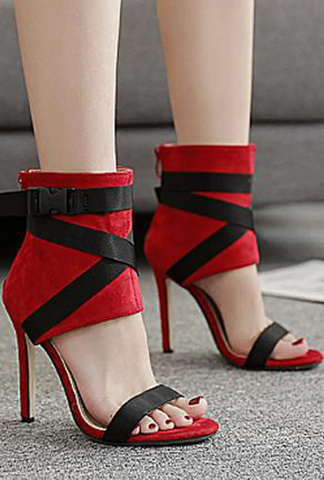 JAZMIN - BANDAGE ANKLE SANDALS