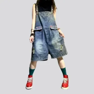 Jeans women's overall shorts