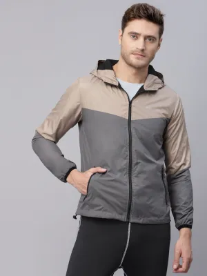 JUMP USA Men Charcoal Safari Solid Active Wear Jacket