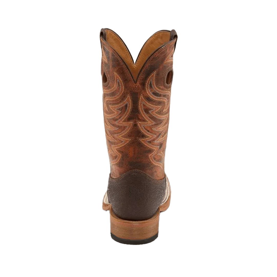 Justin Men’s Bent Rail Caddo Brown Stone Square Toe Western Boots