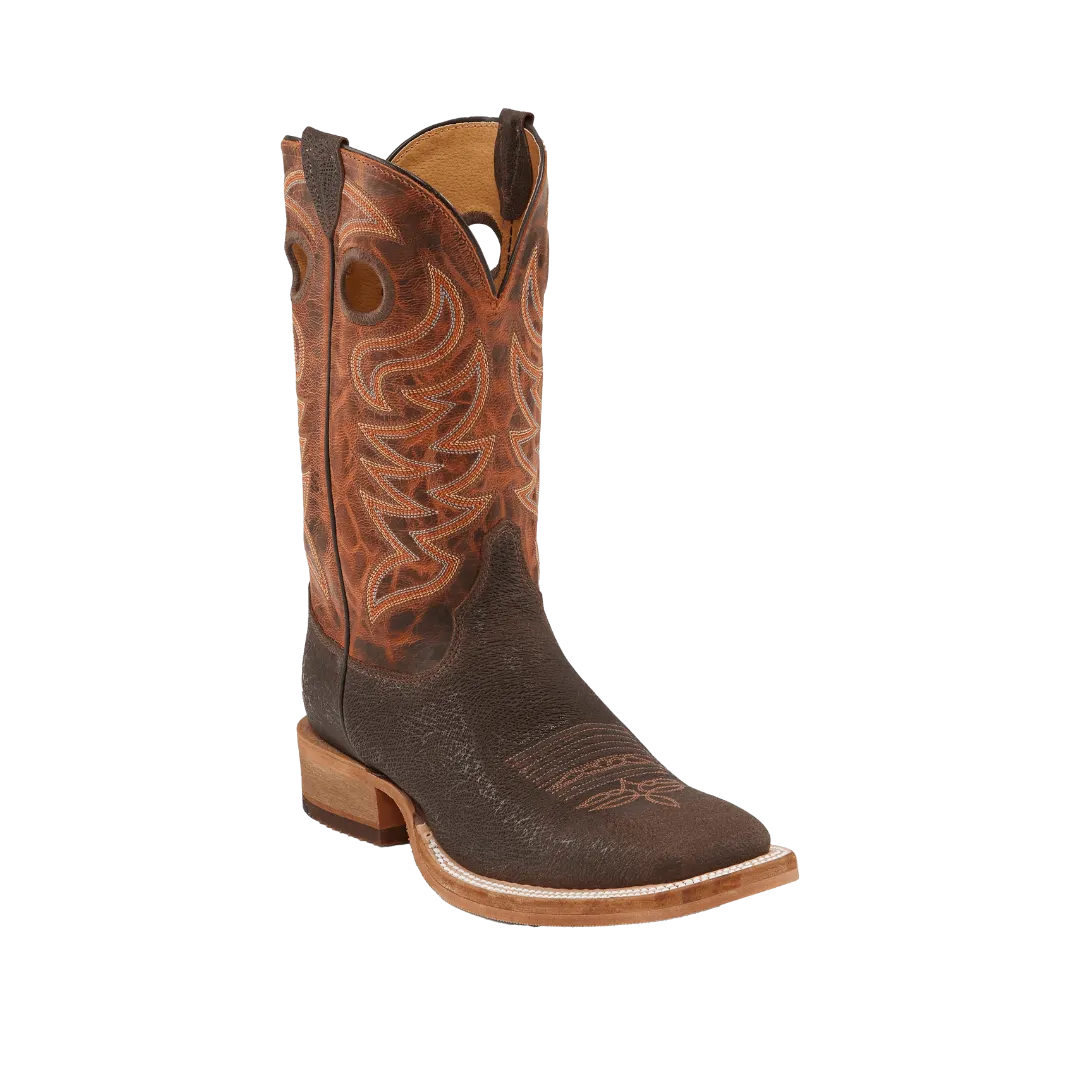 Justin Men’s Bent Rail Caddo Brown Stone Square Toe Western Boots