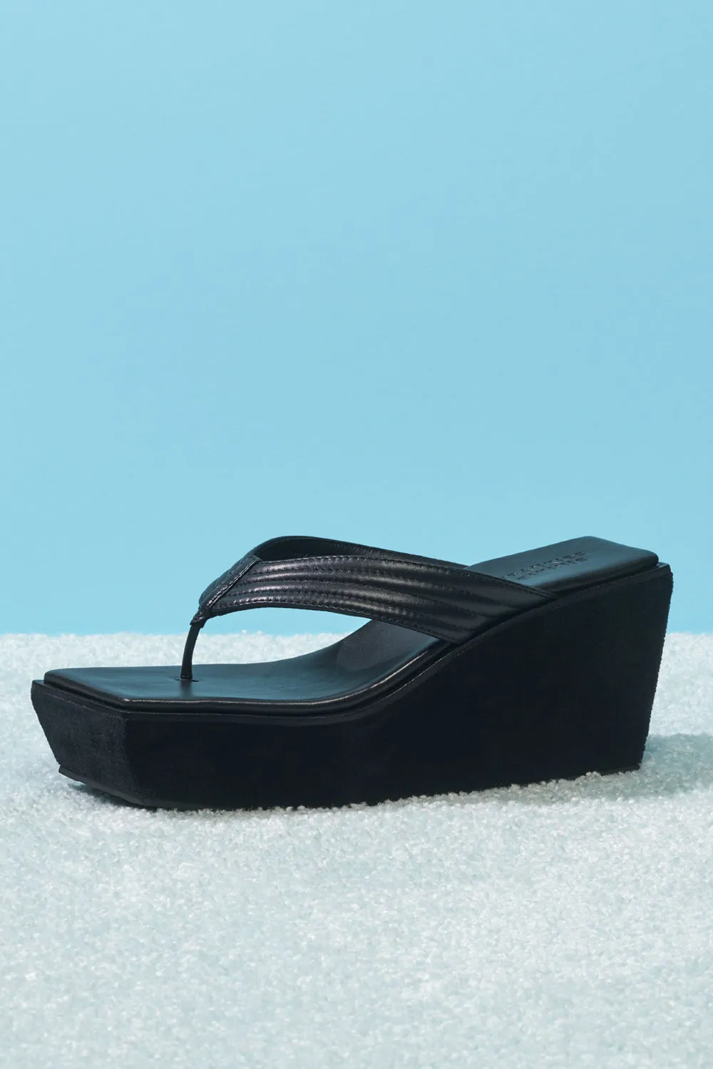 LA Girl Platform Flip Flop - Black