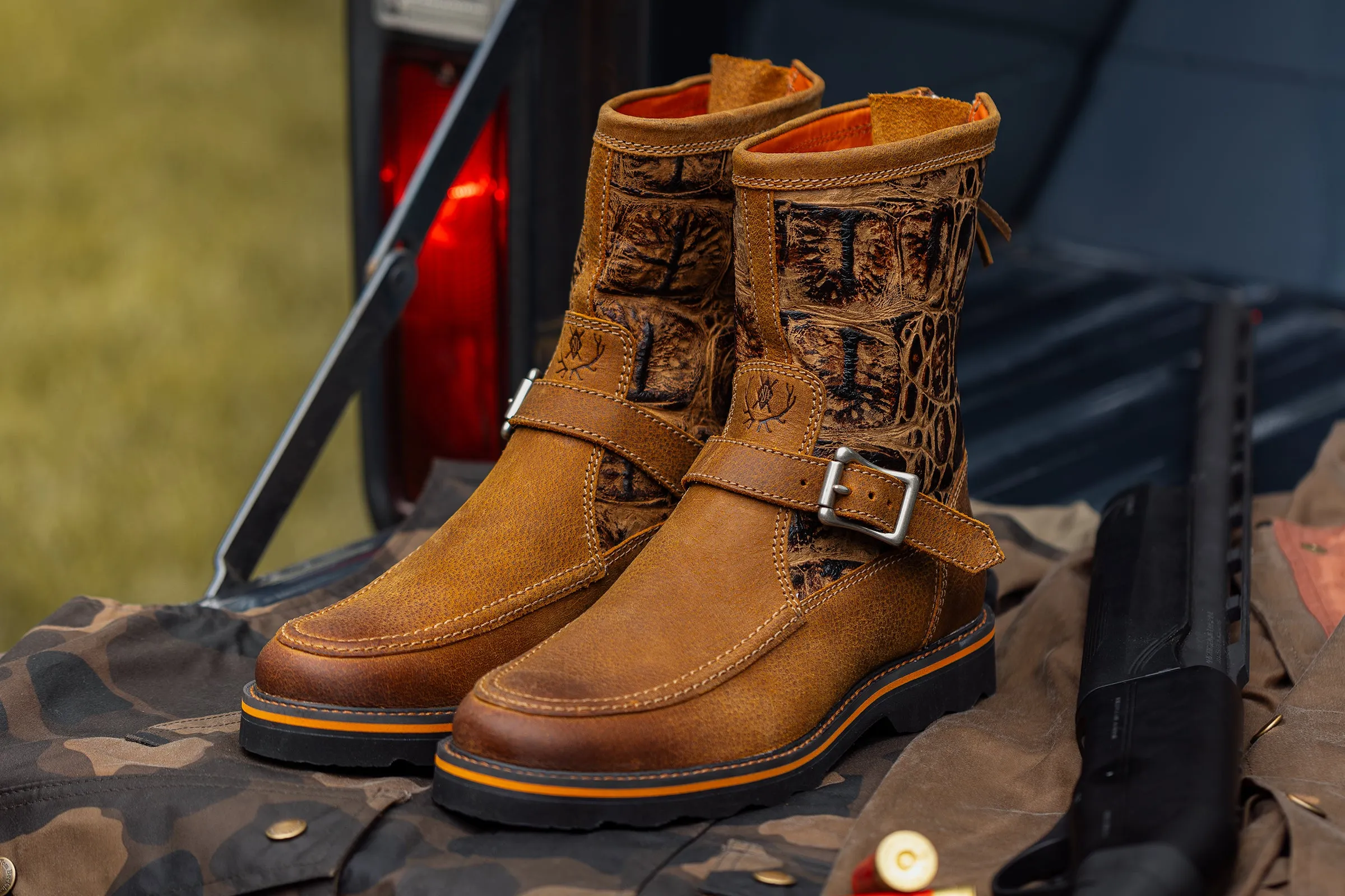 Llewellin Water Buffalo Pro Guide Boots - Burnt Cedar