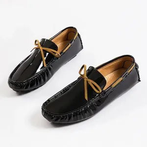 Loafers Man Casual Shoes Spring Summer Slip-on Flats Glossy Pu Leather Shoes Fashion Trendy Soft Footwear Breathable