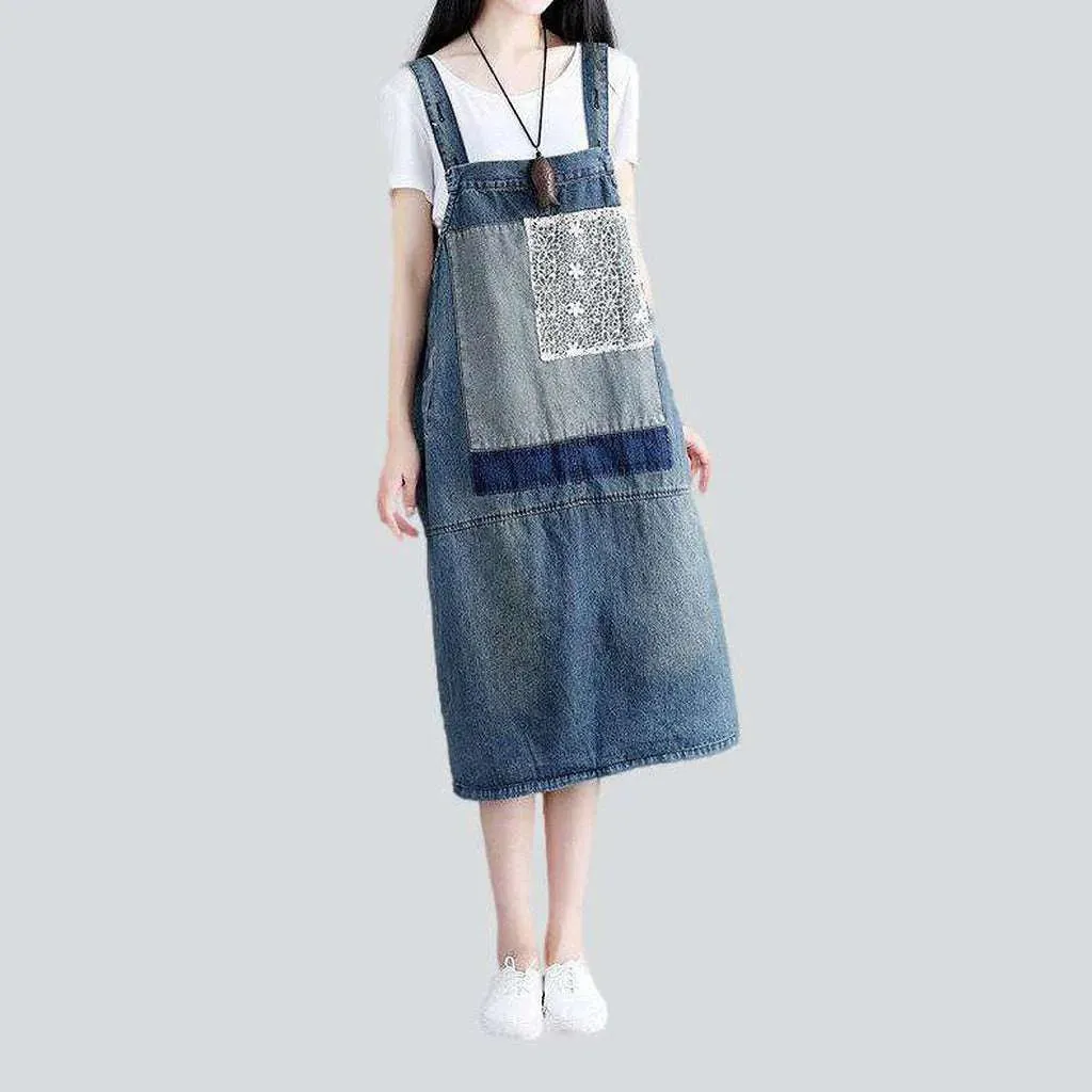 Long stylish y2k jeans dress