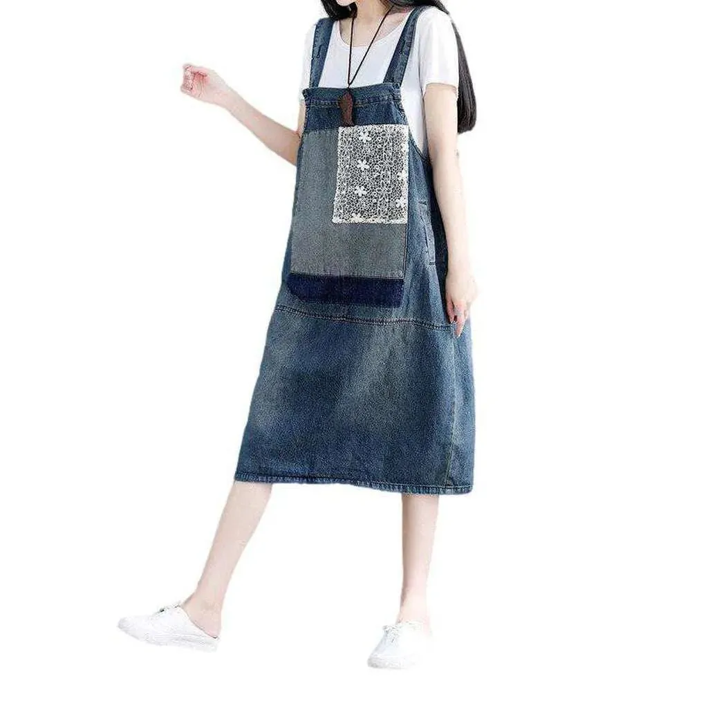 Long stylish y2k jeans dress