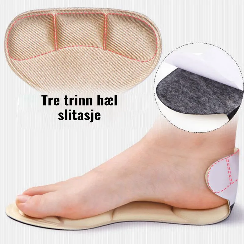 Massage soles with heel cushion for comfort