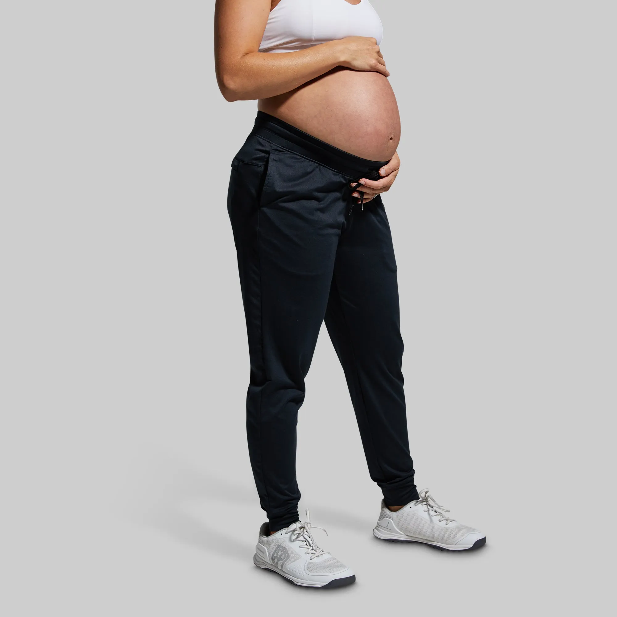 Maternity Rest Day Athleisure Jogger (Black)