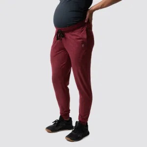 Maternity Rest Day Athleisure Jogger (Maroon)