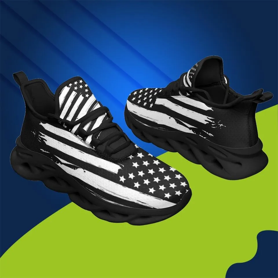 MaxSoul-B03006 Custom Max Soul American Flag, USA Flag Sneakers Max Soul, Shoes, Printed Shoes