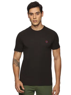 Men Round neck Bamboo Cotton T shirt (Black)