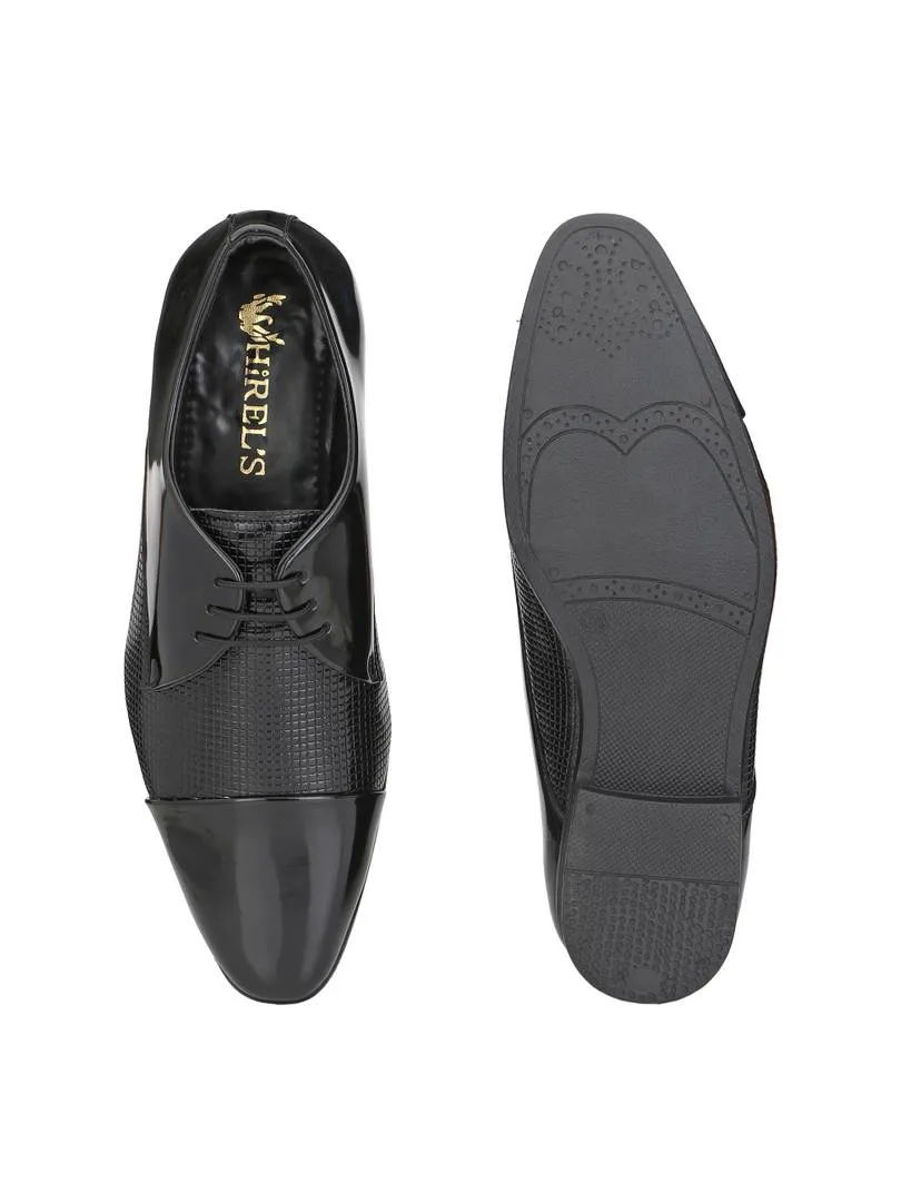 Men's Black Synthetic Leather Slip on Party Formal Shoe