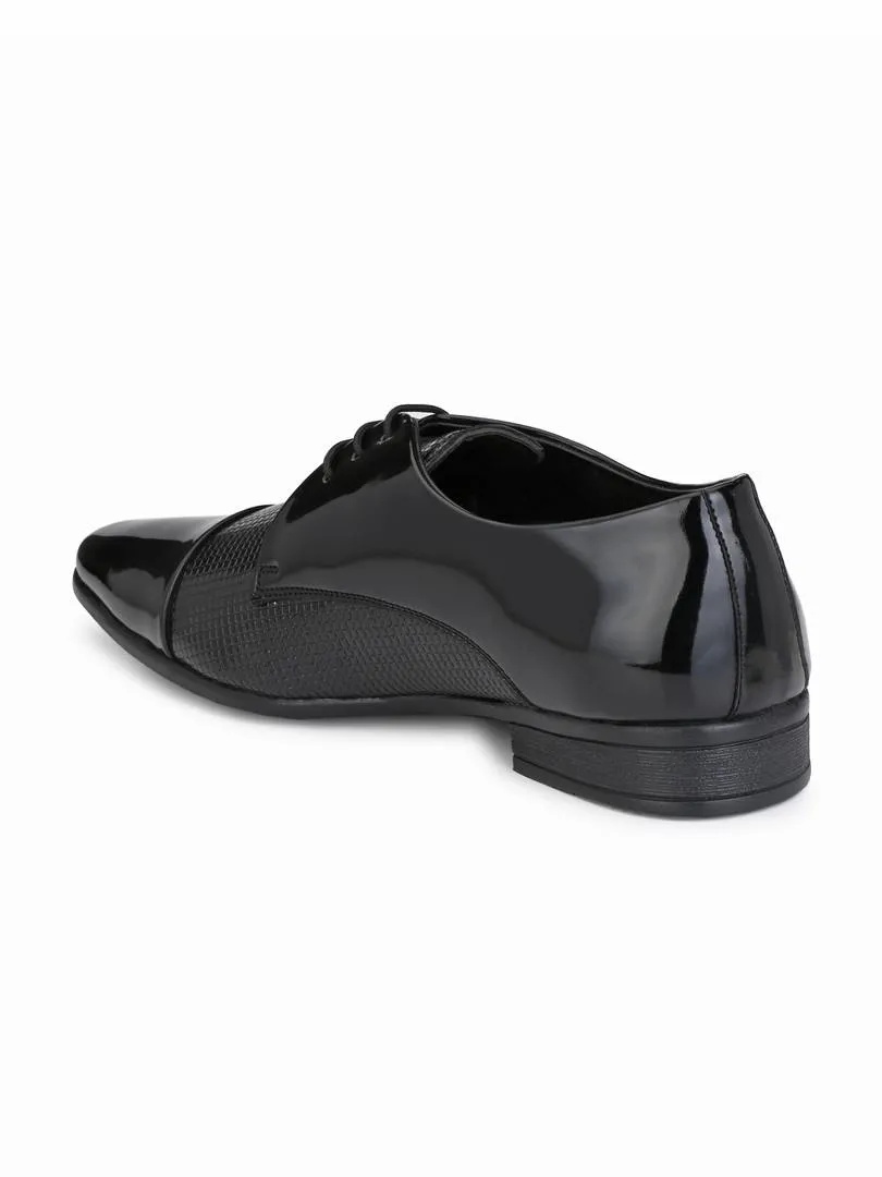 Men's Black Synthetic Leather Slip on Party Formal Shoe