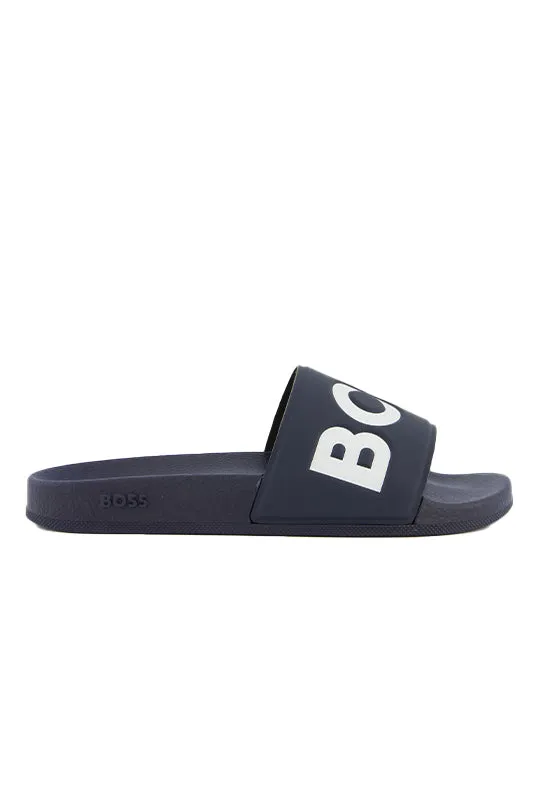 Men's BOSS Dark Blue Aryeh_Slid_rblg Slides