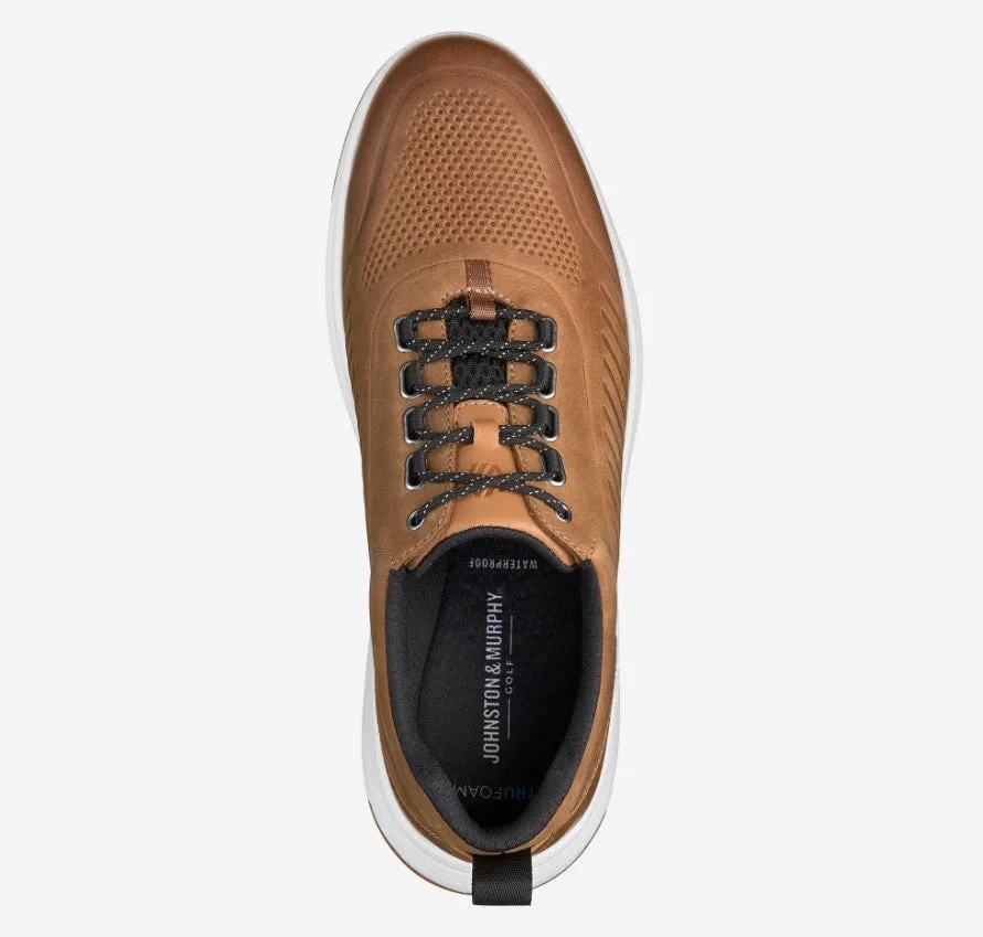 Men's Johnston & Murphy Amherst GL1 Luxe Hybrid 259700 Color: Tan Oiled Waterproof Full Grain