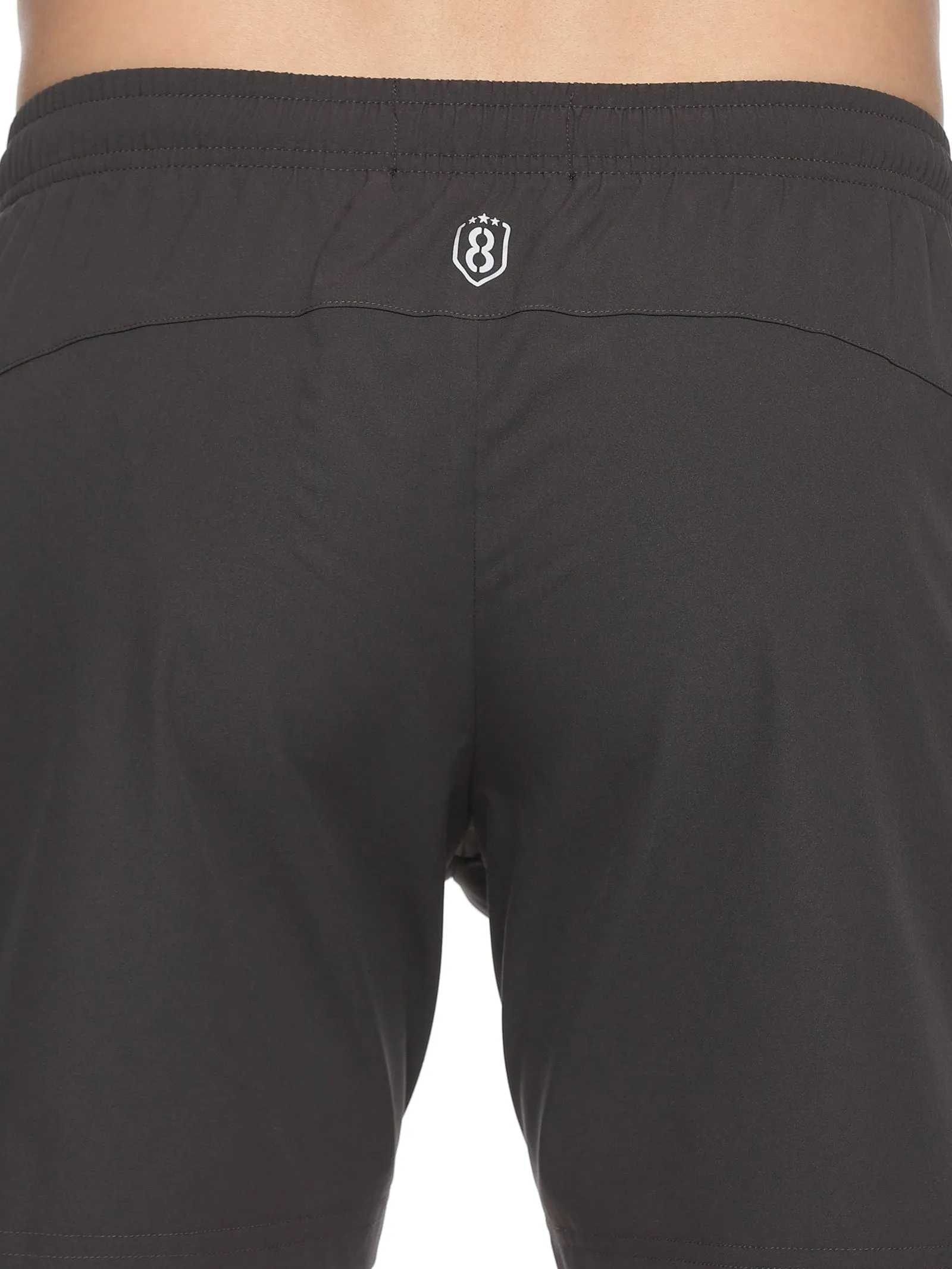 Men's Solid Training Shorts with Elasticated Drawstring