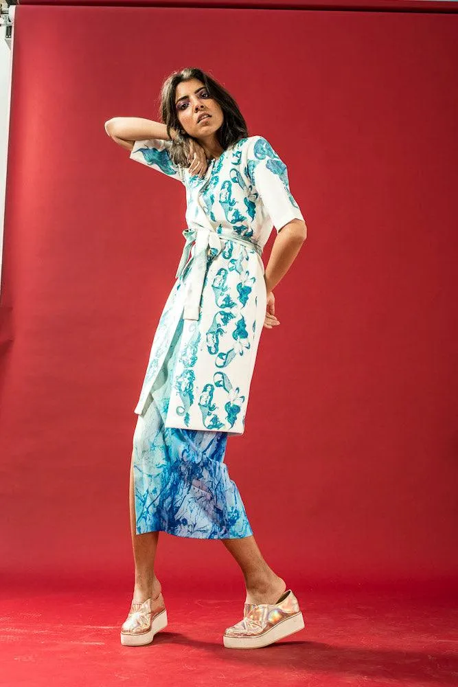 Mermaid Print Robe