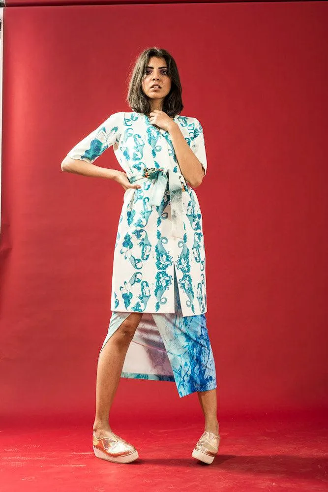 Mermaid Print Robe