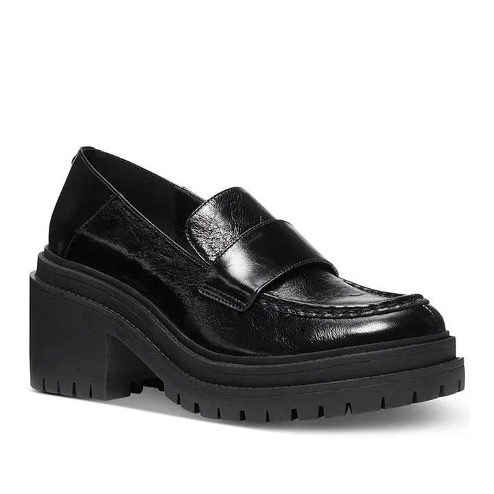 MICHAEL KORS ROCCO BLK HEELED LOAFERS