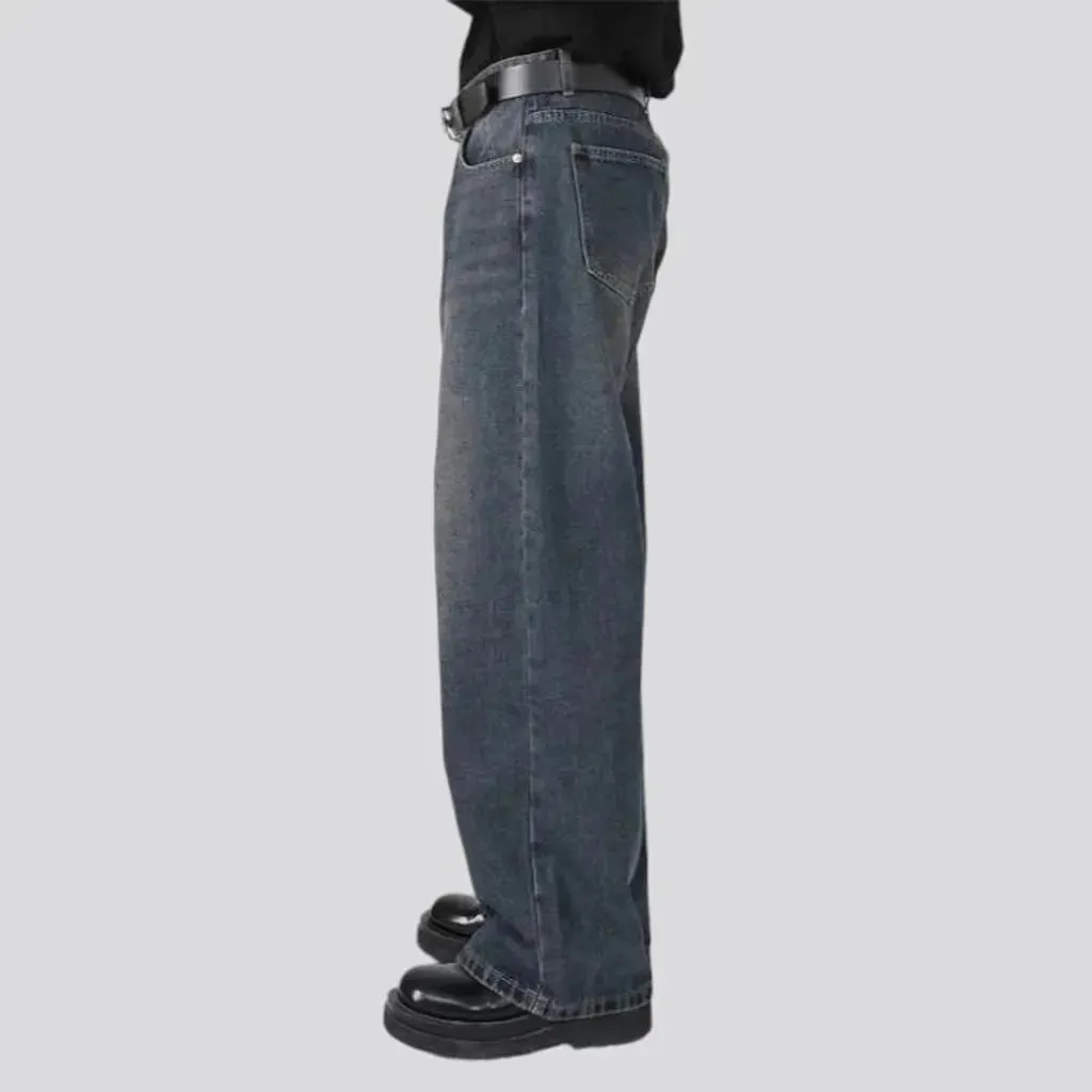 Mid rise baggy-fit men's jeans