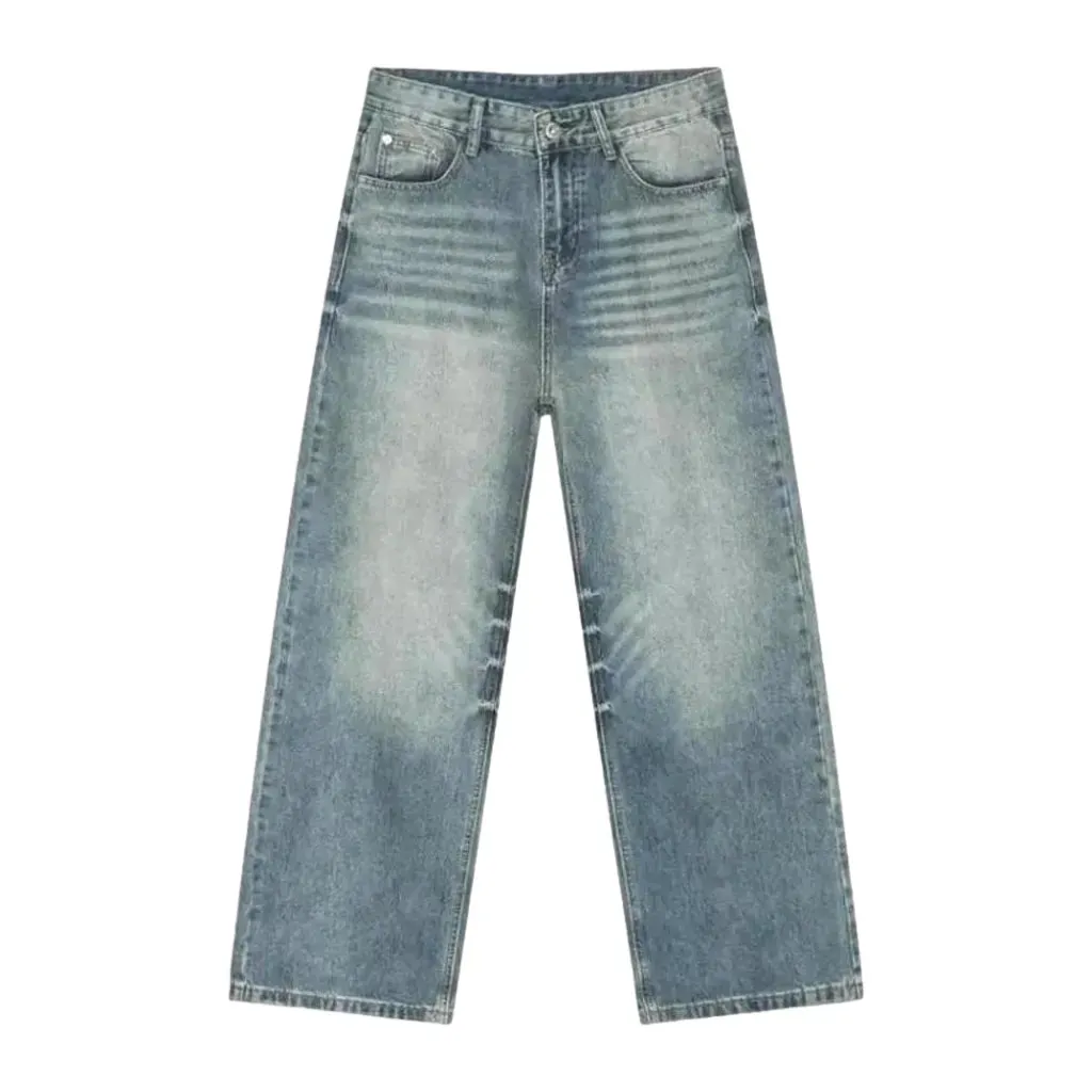 Mid rise boho vintage men's jeans