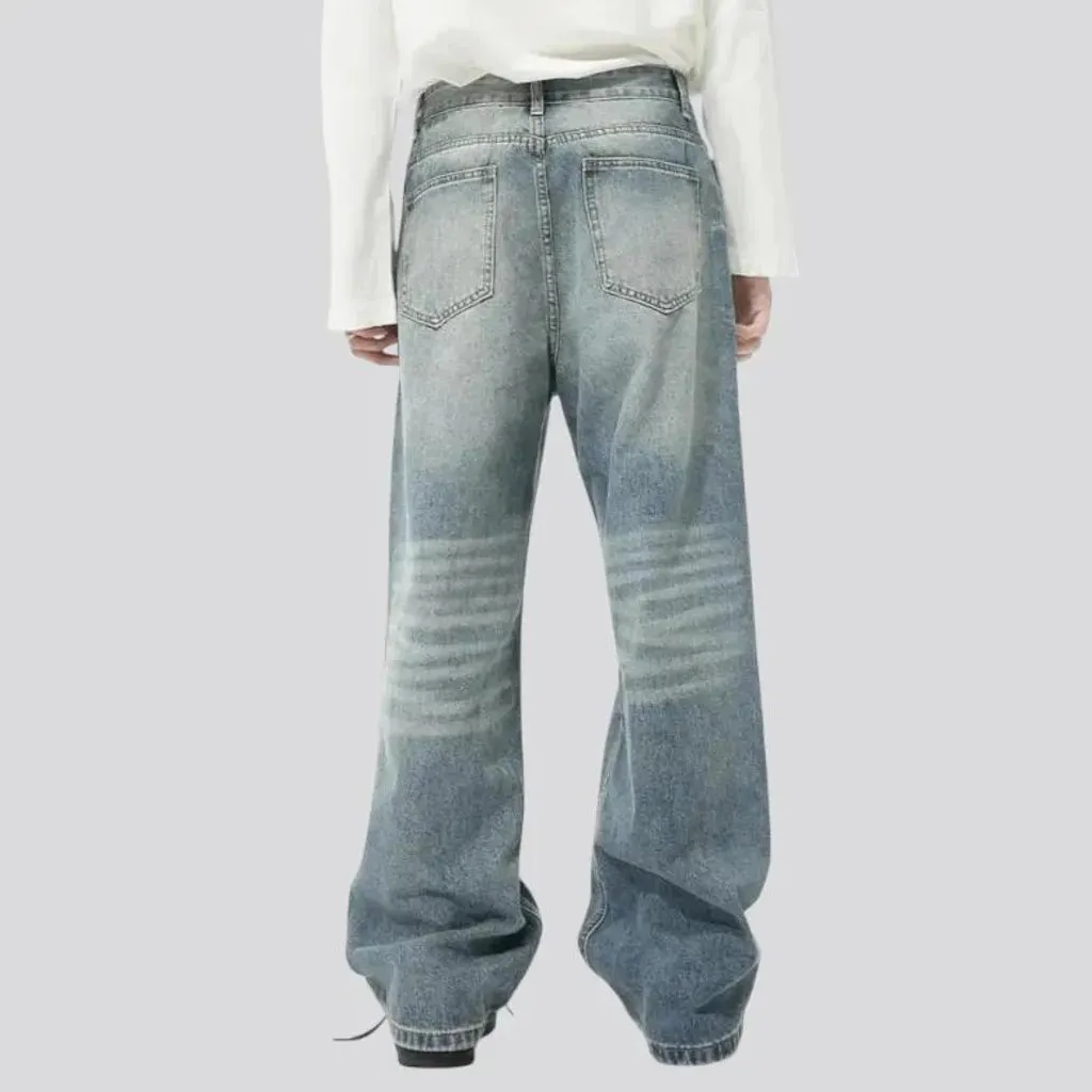 Mid rise boho vintage men's jeans