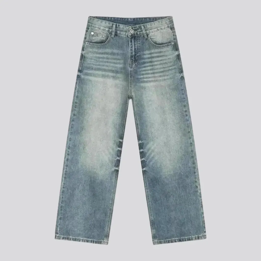 Mid rise boho vintage men's jeans