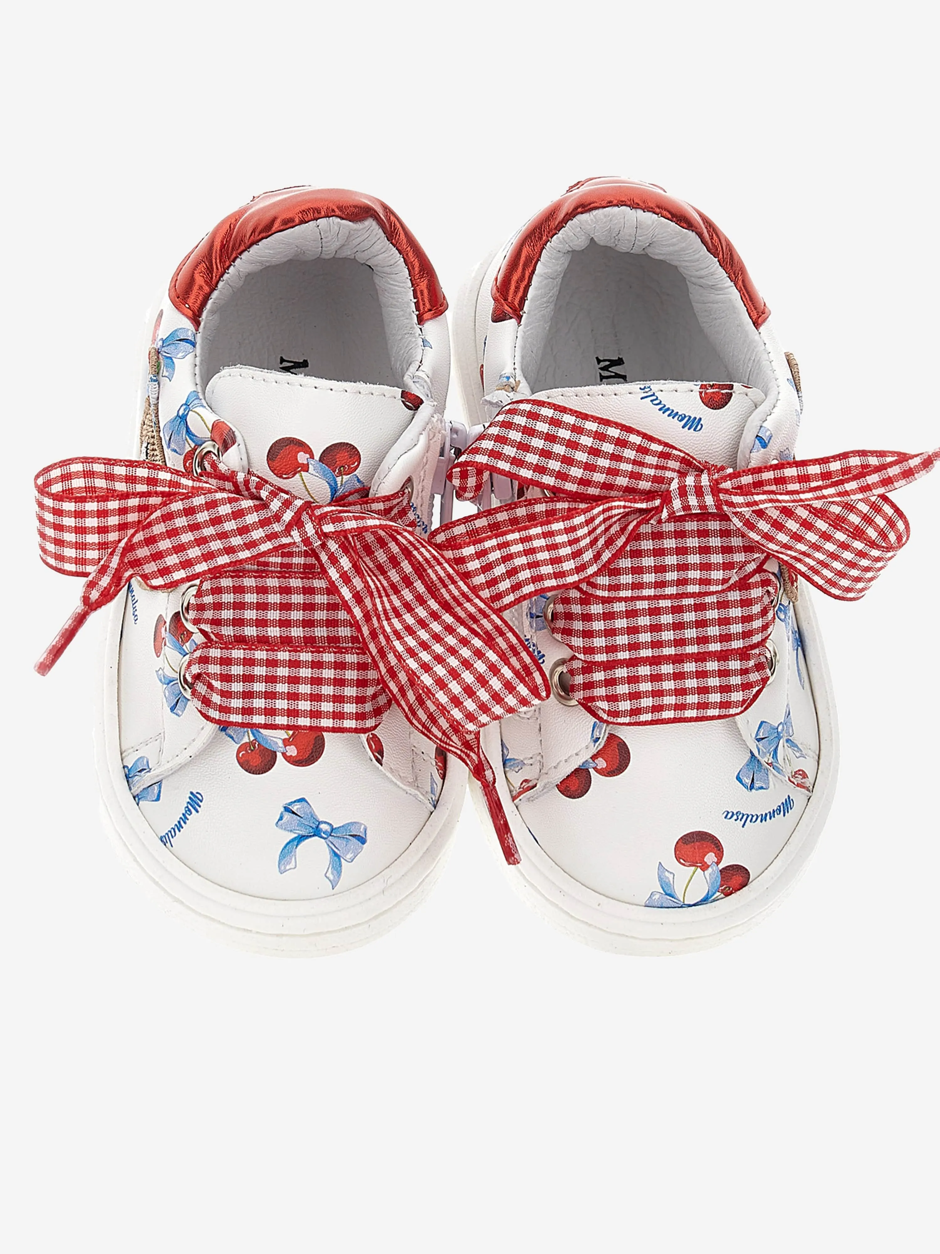 Monnalisa Girls Teddy Bear Trainers in White