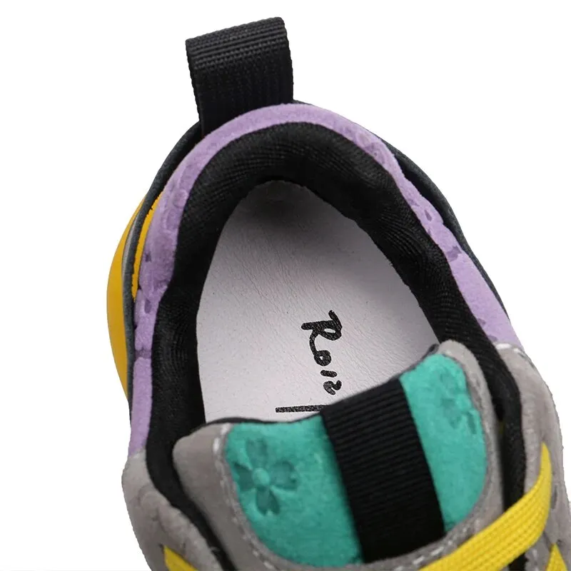 Multi Color Embossed Design Platform Sneakers