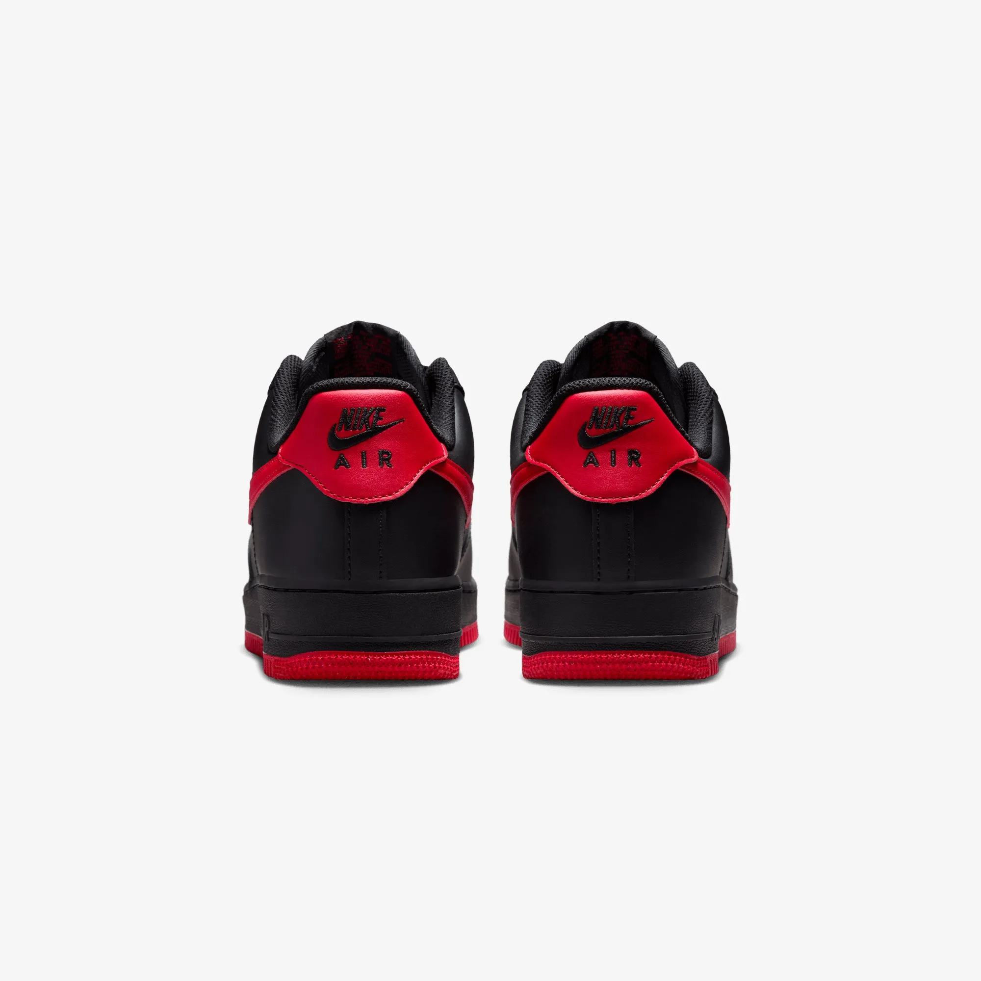 NIKE | AIR FORCE 1 '07 { BLACK/UNIVERSITY RED-BLACK